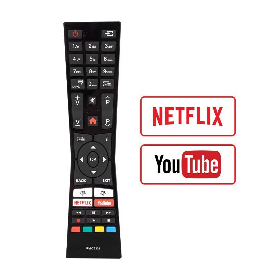 WEKO KL VESTEL-JVC RM-C3331 NETFLIX-YOUTUBE TUŞLU LCD LED TV KUMANDA resmi