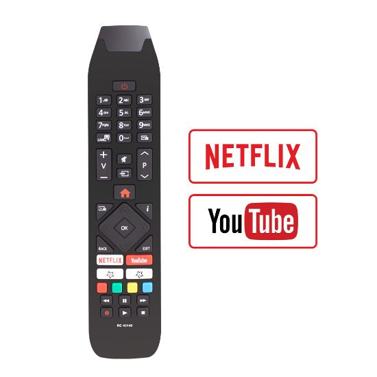 WEKO KL VESTEL RC 43140 H0297A NETFLIX-YOUTUBE TUŞLU TV KUMANDA resmi