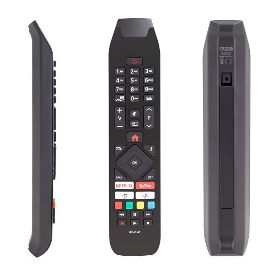 WEKO KL VESTEL RC 43140 H0297A NETFLIX-YOUTUBE TUŞLU TV KUMANDA resmi