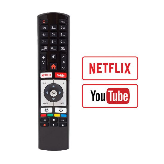 WEKO KL VESTEL RC4318 H0362A NETFLIX-YOUTUBE TUŞLU TV KUMANDA YAZISIZ (30100823) resmi