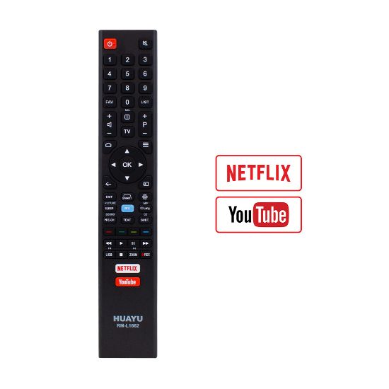 HUAYU RM-L1662 NETFLIX-YOUTUBE TUŞLU UNIVERSAL LCD LED TV KUMANDA resmi