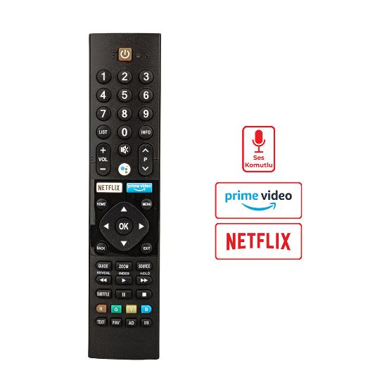 WEKO KL PANASONIC PN-V2 NETFLIX-PRIME VIDEO TUŞLU SES KOMUTLU LCD LED TV KUMANDA resmi