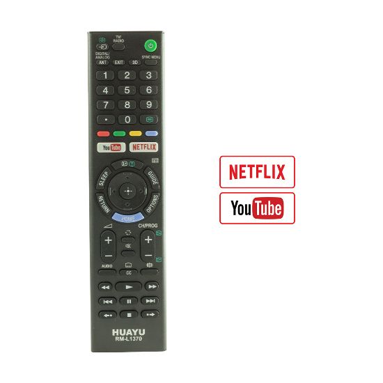 HUAYU KL RM-L1370 SONY YOUTUBE-NETFLIX TUŞLU LCD LED TV BLİSTERLİ KUMANDA * RMT-TX202P resmi