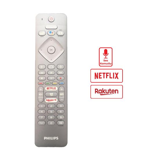 WEKO KL PHILIPS RC4154403/ 01R(HPH238) NETFLIX-RAKUTEN TV TUŞLU SES KOMUTLU YAZISIZ LCD LED TV KUMANDA resmi