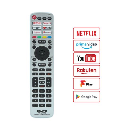 HUAYU KL RM-L1710 UNIVERSAL NETFLIX-PRIME VIDEO-YOUTUBE-RAKUTEN TV-GOOGLE PLAY TUŞLU LCD LED TV KUMANDASI resmi