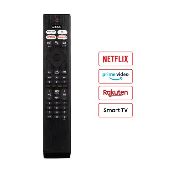 HUAYU KL PHILIPS PH-V4 NETFLIX-RAKUTEN TV-PRIME VIDEO TUŞLU SES KOMUTLU LCD LED TV KUMANDA resmi