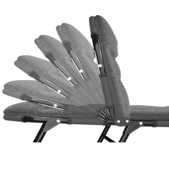 SUNUP SN-26974 TAŞINABİLİR AYARLANABİLİR 5 KADEME SÜNGER KAMP YATAK ŞEZLONG (AÇIK GRİ) resmi