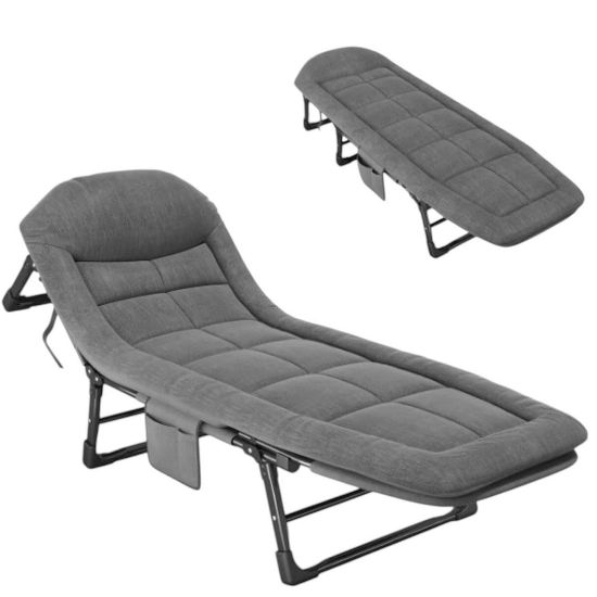 SUNUP SN-26974 TAŞINABİLİR AYARLANABİLİR 5 KADEME SÜNGER KAMP YATAK ŞEZLONG (AÇIK GRİ) resmi