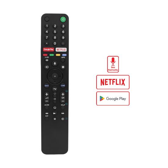 WEKO KL SONY RMF-TX500P NETFLIX-GOOGLE PLAY TUŞLU SES KOMUTLU LCD LED TV KUMANDA resmi