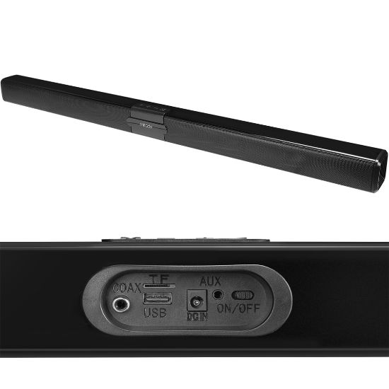 MIKADO MD-SB101 SİYAH 10WX2 12V/1.5A BT USB AUX TF KARTLI EV SİNEMA SOUNDBAR HOPARLÖR resmi