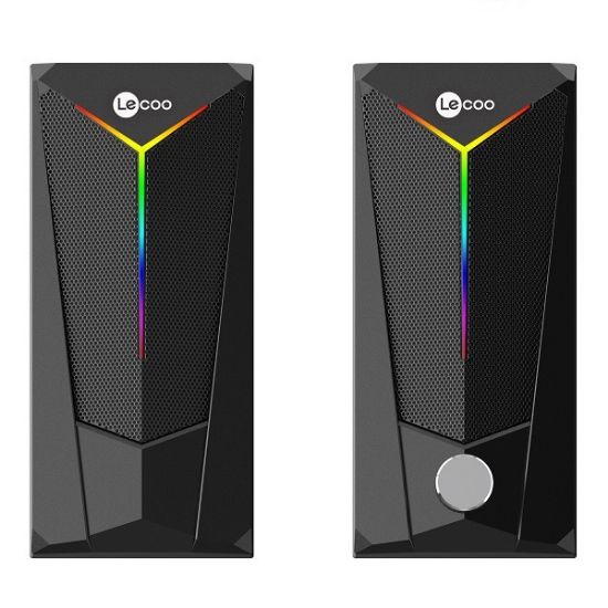 LENOVO LECOO DS104 6 VOLT 80 DB 1+1 KABLOLU IŞIKLI GAMING OYUNCU SPEAKER - HOPARLÖR resmi