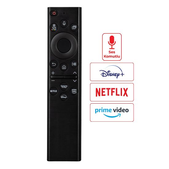 WEKO KL SAMSUNG RM-G2300 V2 NETFLIX-PRIME VIDEO-SAMSUNG TV PLUS- DISNEY+ TUŞLU SES KOMUTLU LCD-LED TV KUMANDA resmi