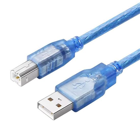 FULLY G-534D 1.5 MT ŞEFFAF MAVİ USB YAZICI KABLOSU resmi