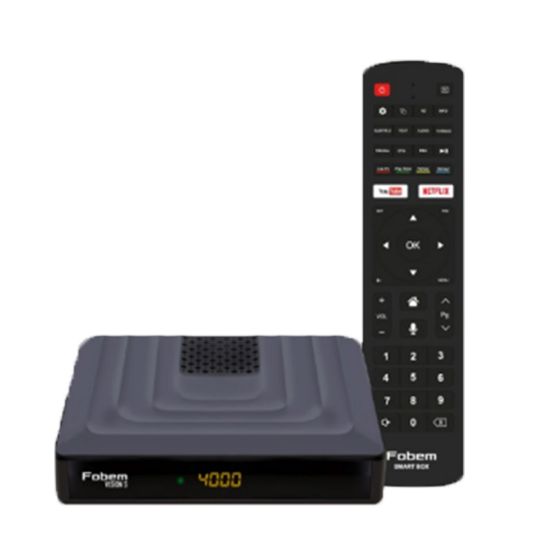 FOBEM VISION S HİBRİT 4GB RAM 32GB HDD 1.5GHZ SES KOMUTLU UYDU ALICILI ANDROID TV BOX (TUNERLİ) resmi