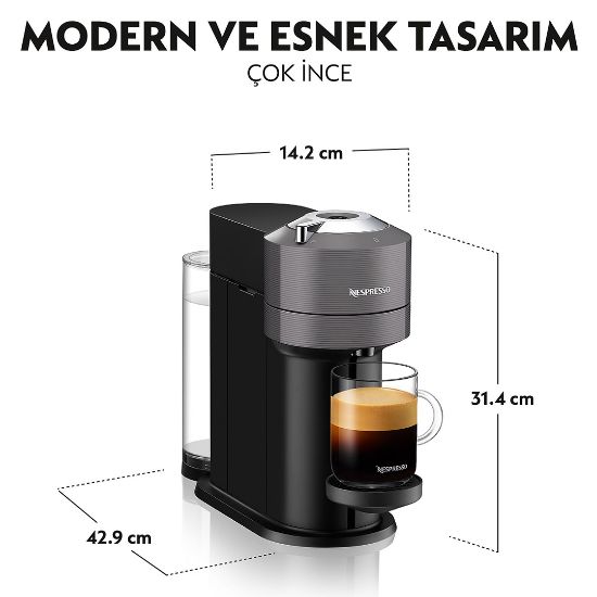 NESPRESSO VERTUO NEXT C MATT BLACK KAPSÜL KAHVE MAKİNESİ resmi