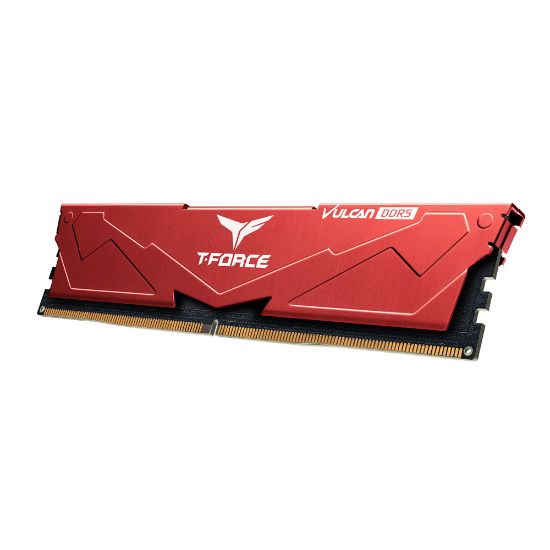 Team T-Force Vulcan Red 16GB 1x16GB 6000Mhz DDR5 CL38 Gaming Ram (FLRD516G6000HC38G01) resmi