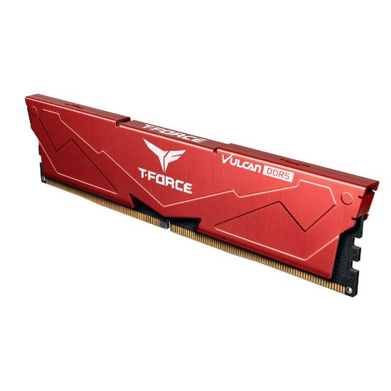 Team T-Force Vulcan Red 16GB 1x16GB 6000Mhz DDR5 CL38 Gaming Ram (FLRD516G6000HC38G01) resmi