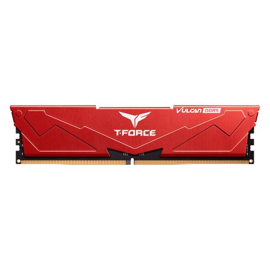 Team T-Force Vulcan Red 16GB 1x16GB 6000Mhz DDR5 CL38 Gaming Ram (FLRD516G6000HC38G01) resmi