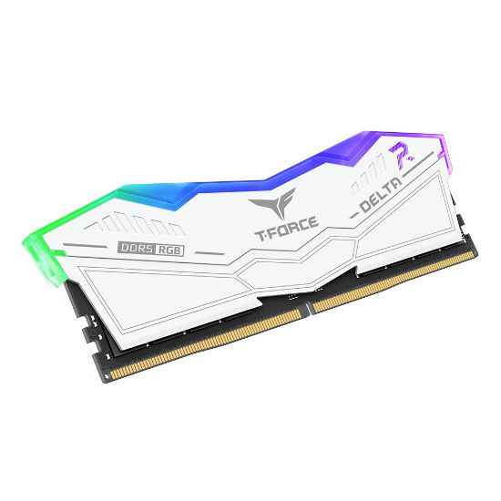 Team T-Force DELTA RGB(WT) 32GB(2x16GB) 7600Mhz CL36 DDR5 Beyaz Gaming Ram (FF4D532G7600HC36DDC01) resmi