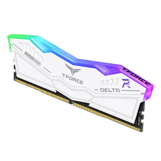 Team T-Force DELTA RGB(WT) 32GB(2x16GB) 7600Mhz CL36 DDR5 Beyaz Gaming Ram (FF4D532G7600HC36DDC01) resmi