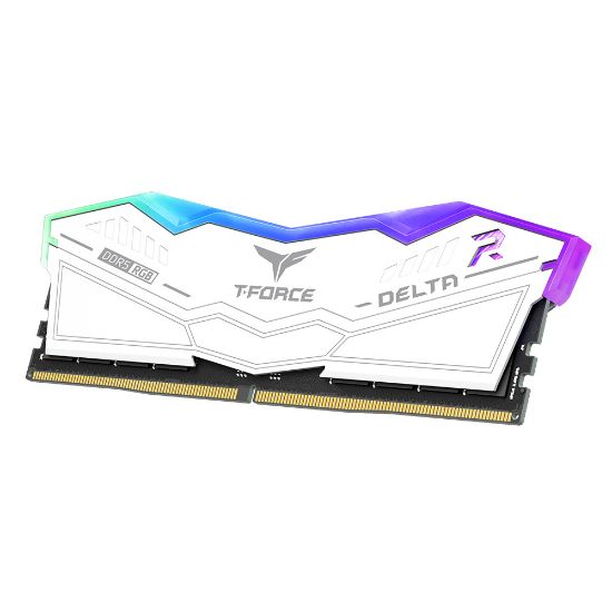 Team T-Force DELTA RGB(WT) 32GB(2x16GB) 7600Mhz CL36 DDR5 Beyaz Gaming Ram (FF4D532G7600HC36DDC01) resmi
