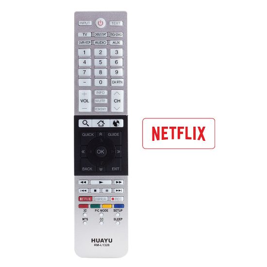 HUAYU KL RM-L1328+ TOSHIBA NETFLIX TUŞLU BLİSTERLİ LCD-LED TV KUMANDA resmi