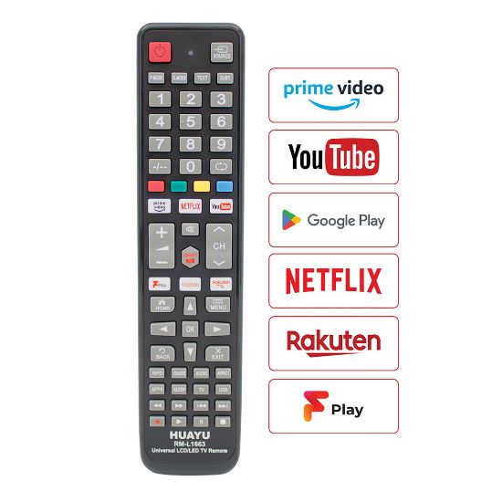 HUAYU KL RM-L1663 NETFLIX-YOUTUBE-GOOGLE PLAY TUŞLU UNIVERSAL LCD LED TV KUMANDA resmi