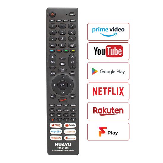 HUAYU KL RM-L1655 NETFLIX-YOUTUBE-GOOGLE PLAY TUŞLU UNIVERSAL LCD LED TV KUMANDA resmi