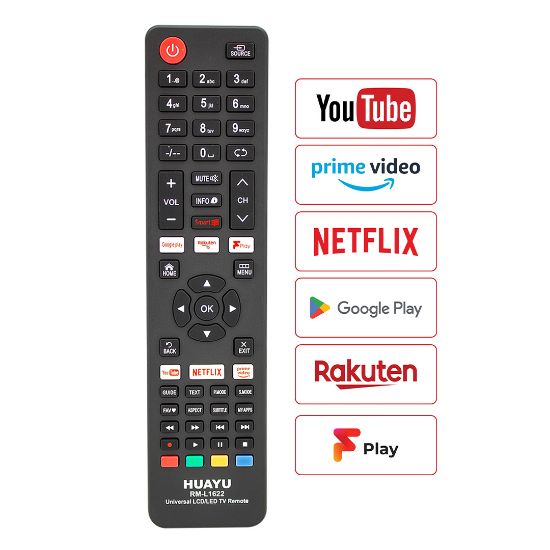 HUAYU KL RM-L1622 NETFLIX-YOUTUBE-GOOGLE PLAY TUŞLU UNIVERSAL LCD LED TV KUMANDA resmi