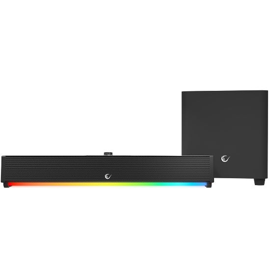 RAMPAGE RM-1 SOUNDWAVE PLUS SİYAH 2X15 WATT+34 WATT BT+USB+AUX+TF KARTLI GAMİNG SOUNDBAR resmi