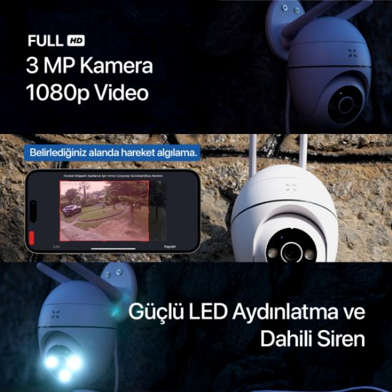 XENON X7266 FHD 3MP GECE G. WI-FI GUVENLIK KAM. resmi