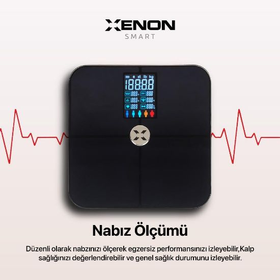 XENON SMART X8702 NABIZ OLCUMLU DIJITAL BASKUL resmi