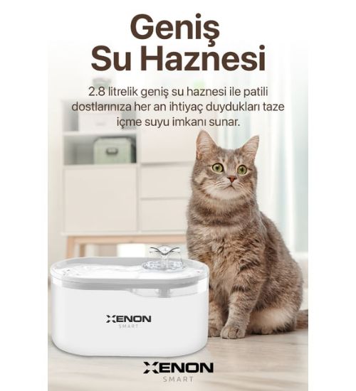 XENON SMART WIFI DESTEKLI KEDI SU PINARI X8650_M1 resmi