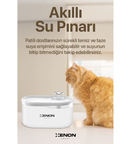 XENON SMART WIFI DESTEKLI KEDI SU PINARI X8650_M1 resmi