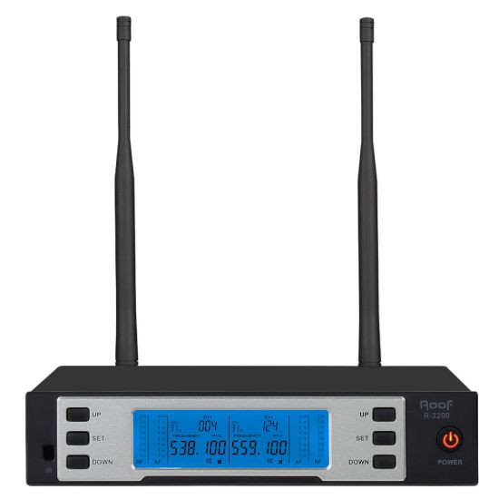 ROOF R-2200 UHF 2 YAKA KABLOSUZ TELSİZ MİKROFON SETİ resmi