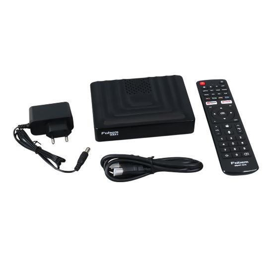 FOBEM VISION S HİBRİT 4GB RAM 32GB HDD 1.5GHZ SES KOMUTLU UYDU ALICILI ANDROID TV BOX (TUNERLİ) resmi