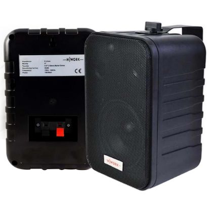 NWORK NW-4T 10 CM 10 WATT 2Lİ TAKIM SİYAH TRAFOLU SÜTUN HOPARLÖR resmi