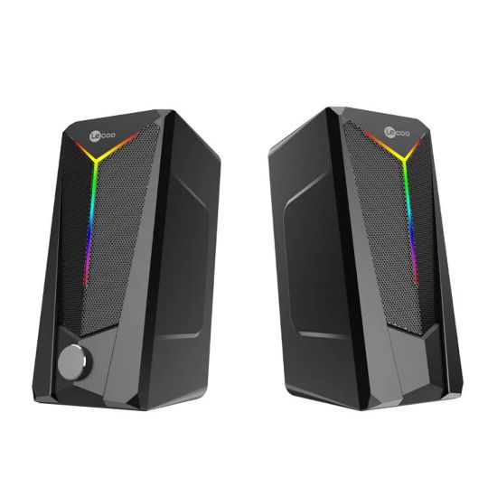 LENOVO LECOO DS104 6 VOLT 80 DB 1+1 KABLOLU IŞIKLI GAMING OYUNCU SPEAKER - HOPARLÖR resmi