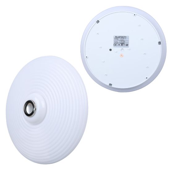 POWERMASTER PM-27330 BEYAZ 35*10.5CM 24 WATT BLUETOOTH HOPARLÖRLÜ TAVAN AYDINLATMA resmi