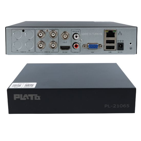 PLATO PL-21065 4 KANAL 6IN1 1080N 5 MP DESTEKLİ DVR KAYIT CİHAZI (H265) resmi
