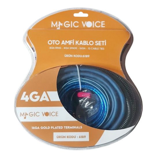 MAGICVOICE MV-6189 4 GA OTO ANFİ KABLO SETİ resmi
