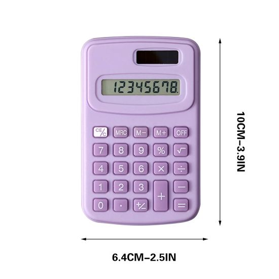 POWERMASTER PM-25422 MOR 8 HANELİ MİNİ HESAP MAKİNESİ resmi