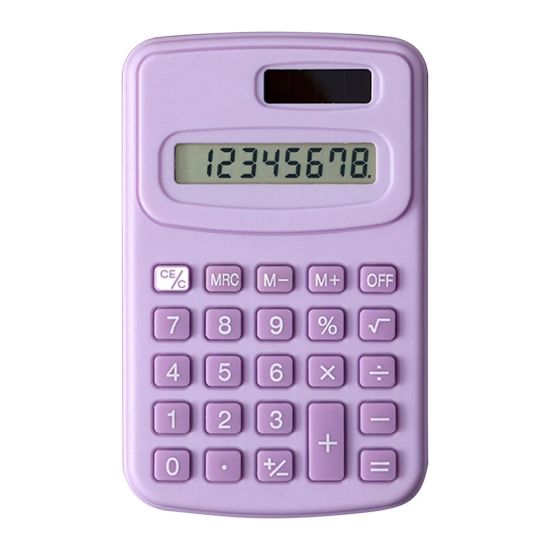 POWERMASTER PM-25422 MOR 8 HANELİ MİNİ HESAP MAKİNESİ resmi