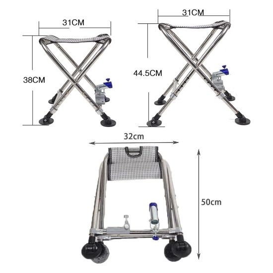 SUNUP SN-25796 METAL BALIKÇI TABURESİ KATLANABİLİR TAŞINABİLİR resmi