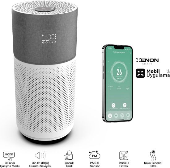 XENON SMART X7420 M0 AKILLI HAVA TEMIZLEYICI GRI resmi