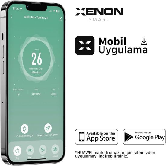 XENON SMART X7420 M0 AKILLI HAVA TEMIZLEYICI GRI resmi