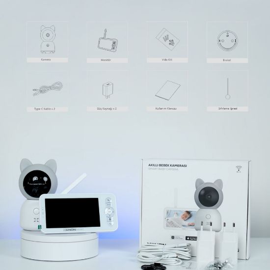 XENON SMART MONITORLU BEBEK KAMERASI X7202 resmi