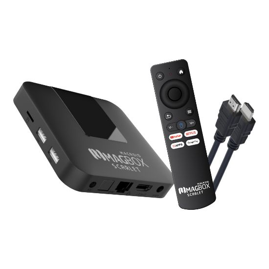 MAGBOX MAGROID SCARLET 16 GB HDD 2 GB RAM 2.4G H313 CPU SES KOMUT KUMANDALI ANDROID TV BOX resmi