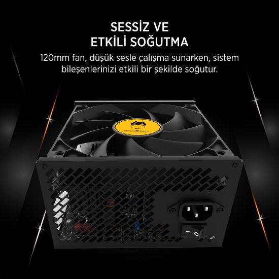 James Donkey JDP850 APFC 12CM 850W Bronze 80+ ATX 3.1 PCI-E 5.1 Power Supply - 3 Yıl Garantili resmi