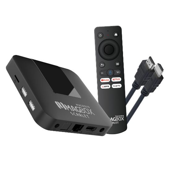 MAGBOX MAGROID SCARLET 16 GB HDD 2 GB RAM 2.4G H313 CPU SES KOMUT KUMANDALI ANDROID TV BOX resmi